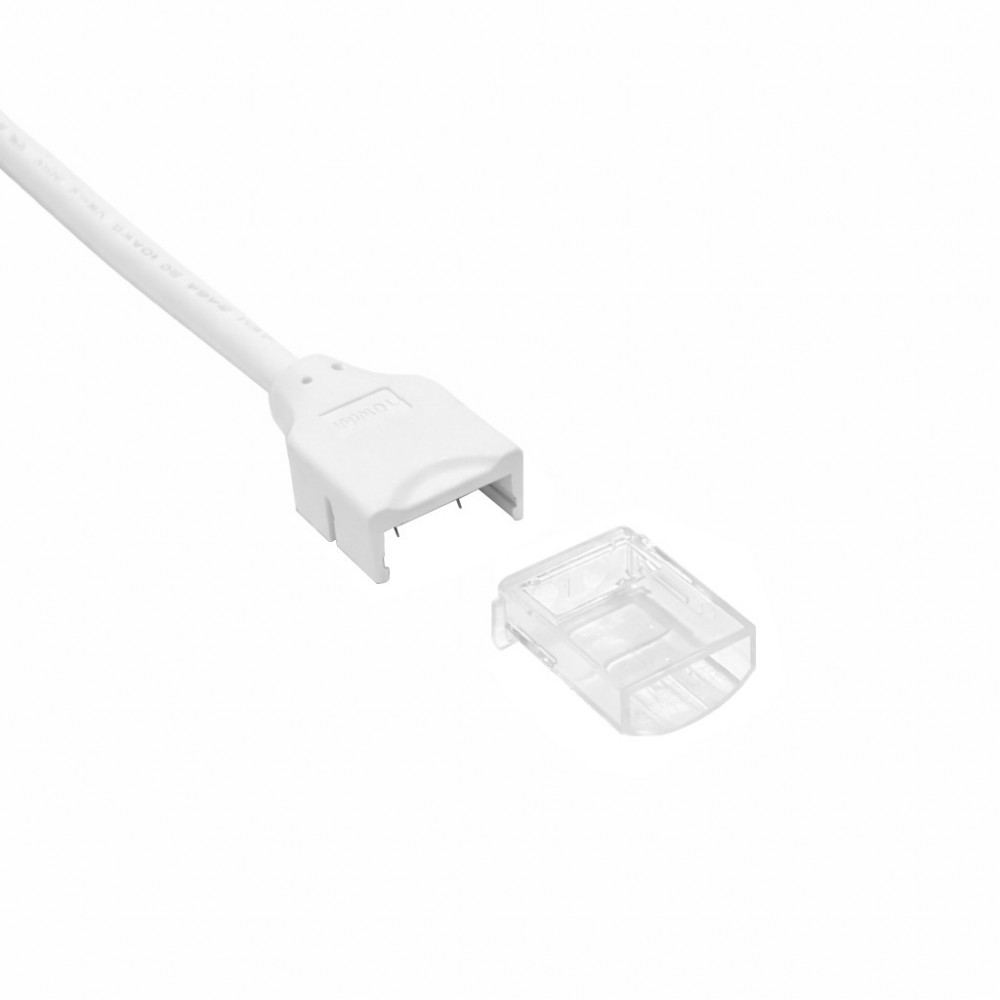 Connecteur d'alimentation étanche pour ruban LED COB Performance 8W IP68 10mm sans soudure