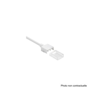 Connecteur d'alimentation étanche pour ruban LED mono IP68 jusqu'à 10mm sans soudure "Hippo"