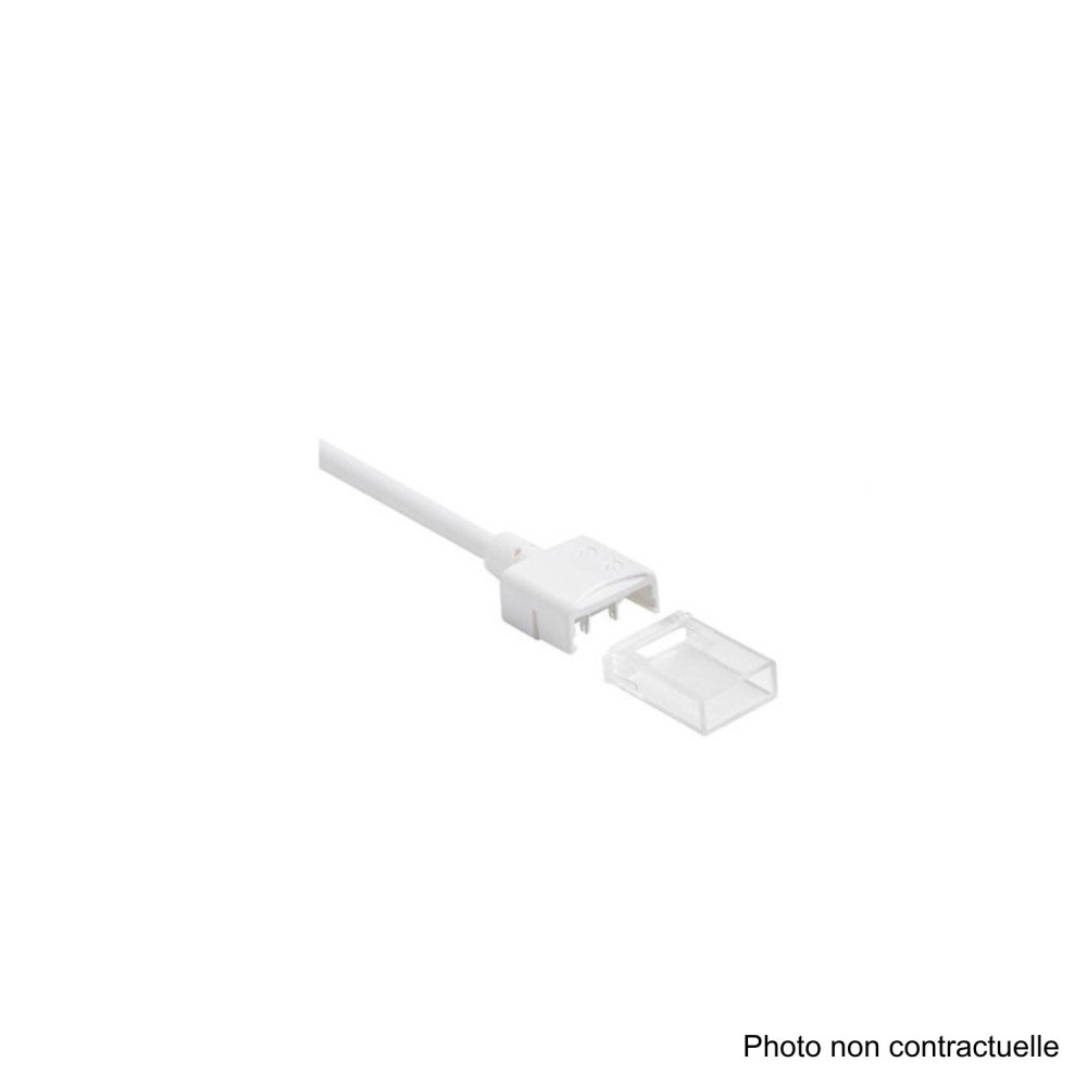 Connecteur d'alimentation étanche pour ruban LED mono IP68 jusqu'à 10mm sans soudure "Hippo"