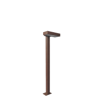 Borne LED d'extérieur BOKIA pour éclairage de chemin & terrain de pétanque - 19W - 65 cm - Corten