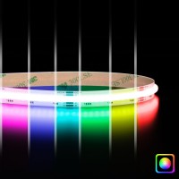Ruban LED COB RGB - 14W/m - IP20 - 768 LED/m - à la coupe - 24V