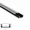 Profilé aluminium noir en applique pour ruban LED