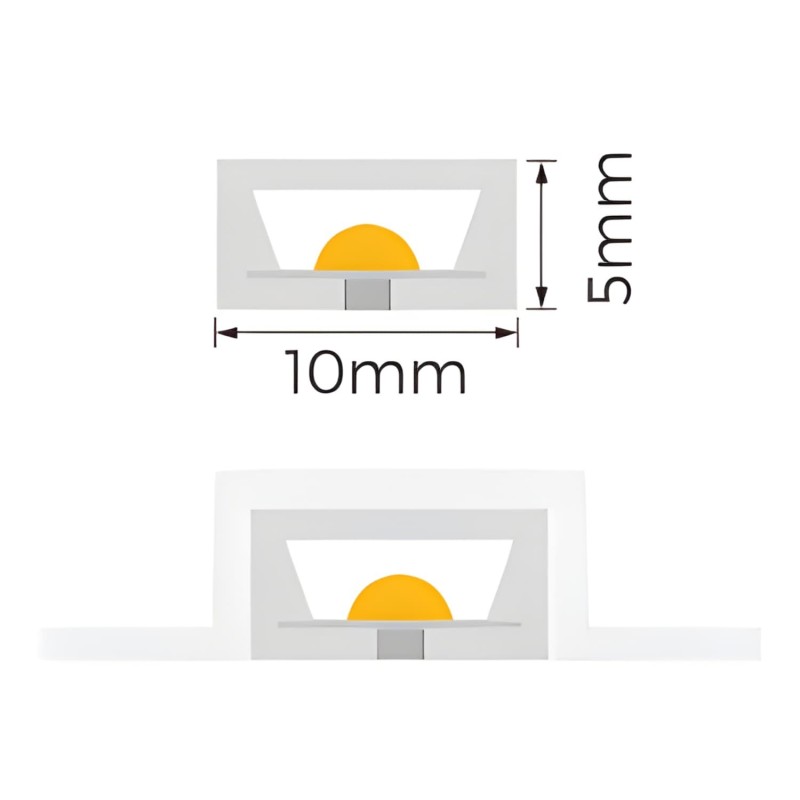 Néon flex avec ruban LED COB - 10W/m - IP68 - 480LED/m - 24V - à la coupe