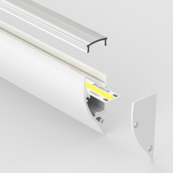 Profilé aluminium laqué blanc corniche pour ruban LED - M11 - CRAFT