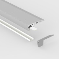 Profilé aluminium contre-marches escaliers pour ruban LED - S11