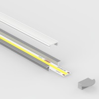 Profilé aluminium encastrable pour ruban LED - E15