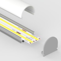 Profilé aluminium demi-tube pour deux rubans LED - C113