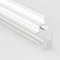 Profilé aluminium blanc cornière plafond et mur pour ruban LED - B11