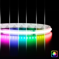 Ruban LED COB RGB multicolore - 14W/m - IP65G - 576 LED/m - à la coupe - 24V