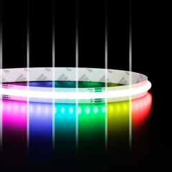 Ruban LED COB RGB multicolore - 14W/m - IP65G - 576 LED/m - à la coupe - 24V