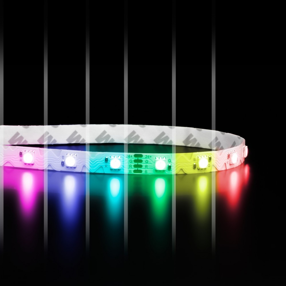 Ruban LED articulé Zig-Zag - 9.6W/m - IP20 - RGB - 48 LED/m - 5050 - 5m - 24V