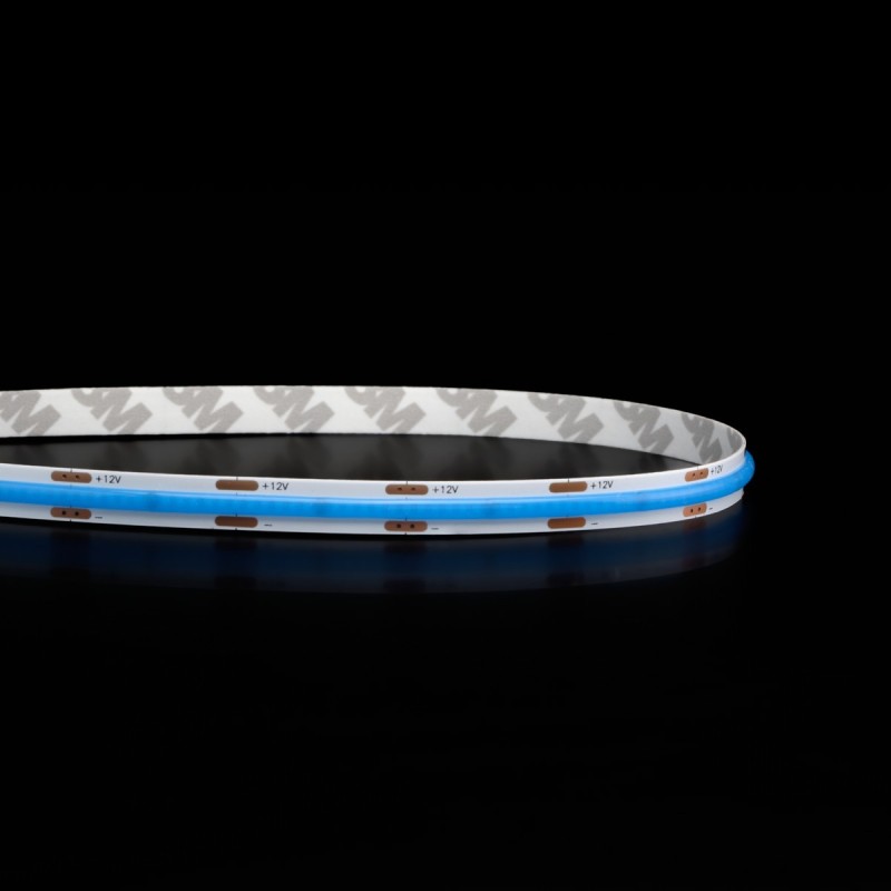 Ruban LED COB bleu - 8W/m - IP20 - 8 mm - 480 LED/m - 5m - 12V