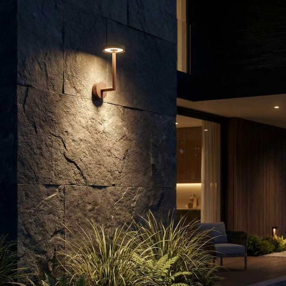 Applique LED extra fine d'extérieur à tête bombée - 7W - 230V - Corten- HAALÖ