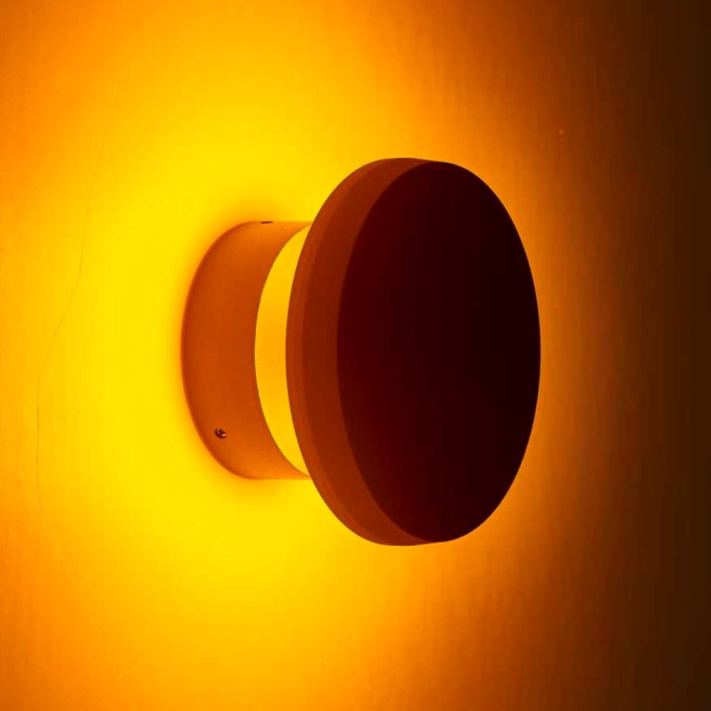 Balise murale LED d'extérieur à tête bombée - 7W - 230V - Corten - HAALÖ