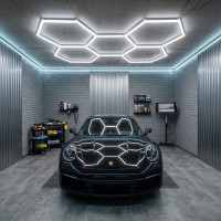Plafonnier LED hexagonal nid d’abeille 5 alvéoles – 180W – 230V – 6500K