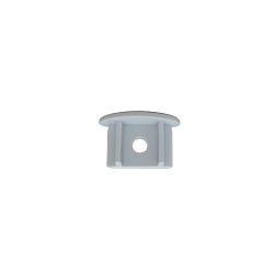 Embout de finition gris troué pour profilé E15 (l'unité)