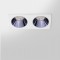 HERVE - Spot LED encastré double carré blanc 14W, couleurs au choix - Miror