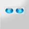 HERVE - Spot LED encastré double carré blanc 14W, couleurs au choix - Miror