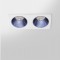 HERVE - Spot LED encastré double carré blanc 14W, couleurs au choix - Miror