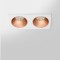 HERVE - Spot LED encastré double carré blanc 14W, couleurs au choix - Miror