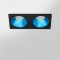 RV - Spot LED encastré double carré blanc 14W, couleurs au choix - Miror