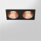 RV - Spot LED encastré double carré blanc 14W, couleurs au choix - Miror