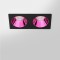 RV - Spot LED encastré double carré blanc 14W, couleurs au choix - Miror