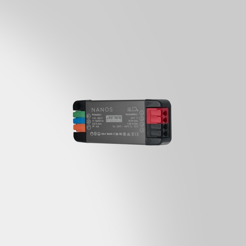 Mini alimentation 24V nano - Modèles de 36W à 180W au choix - IP20 - Tension constante