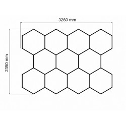 Plafonnier LED hexagonal nid d'abeille - 11 alvéoles - 330W - 112 lm/W - 230V - ORNET