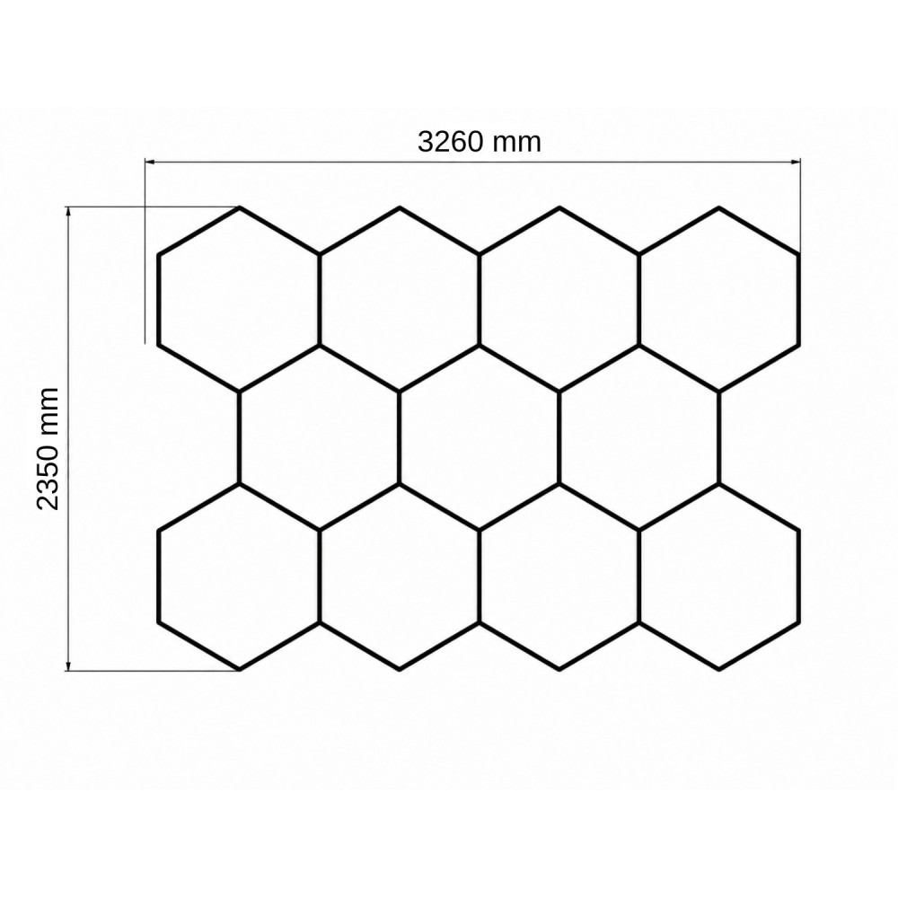 Plafonnier nid d’abeille LED 11 – 330W – 230V – 6500K