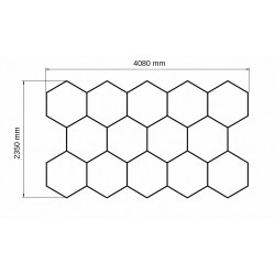 Plafonnier LED hexagonal nid d'abeille - 14 alvéoles - 430W - 112lm/W - 230V - ORNET