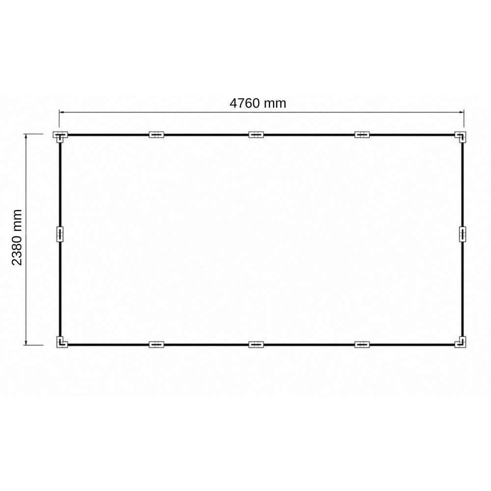 Cadre pour nid d’abeille LED 14 – 230W – 230V – 6500K