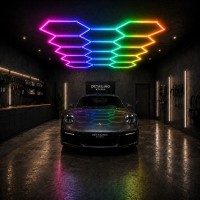 Plafonnier LED hexagonal nid d'abeille 14 alvéoles RGB digital SPI - 170W - 24V - ORNET