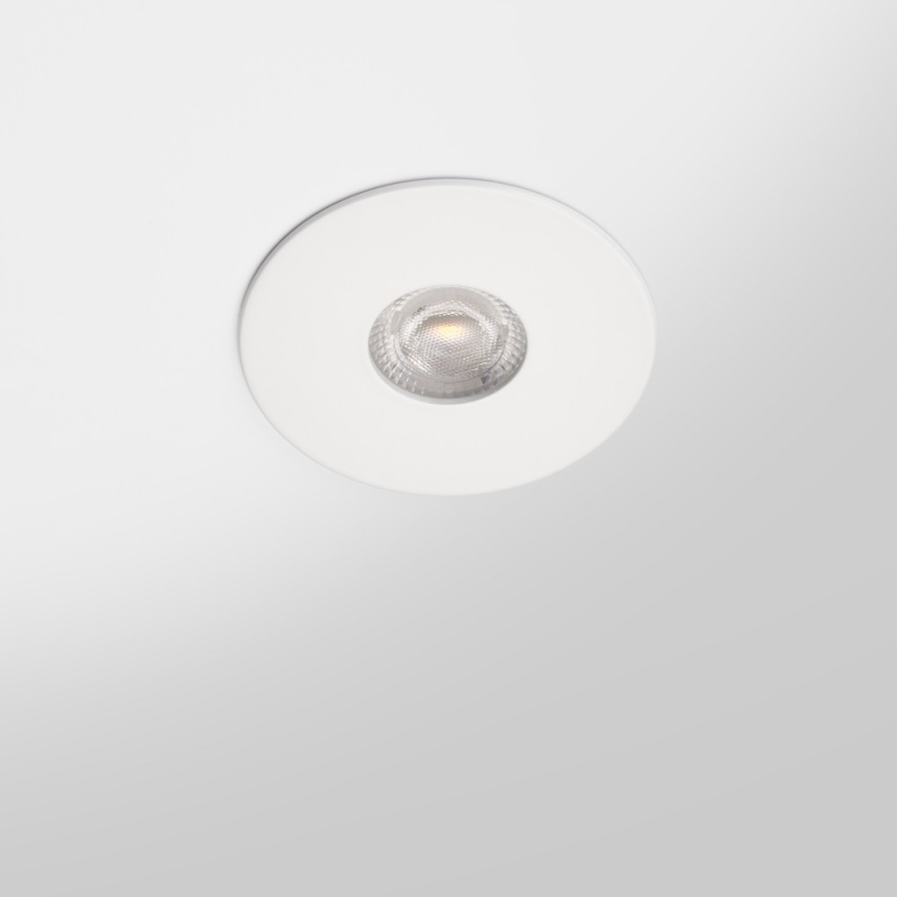 Spot rond plat encastrable IP20 – pour LED GU11 – CRUSH rond – Blanc