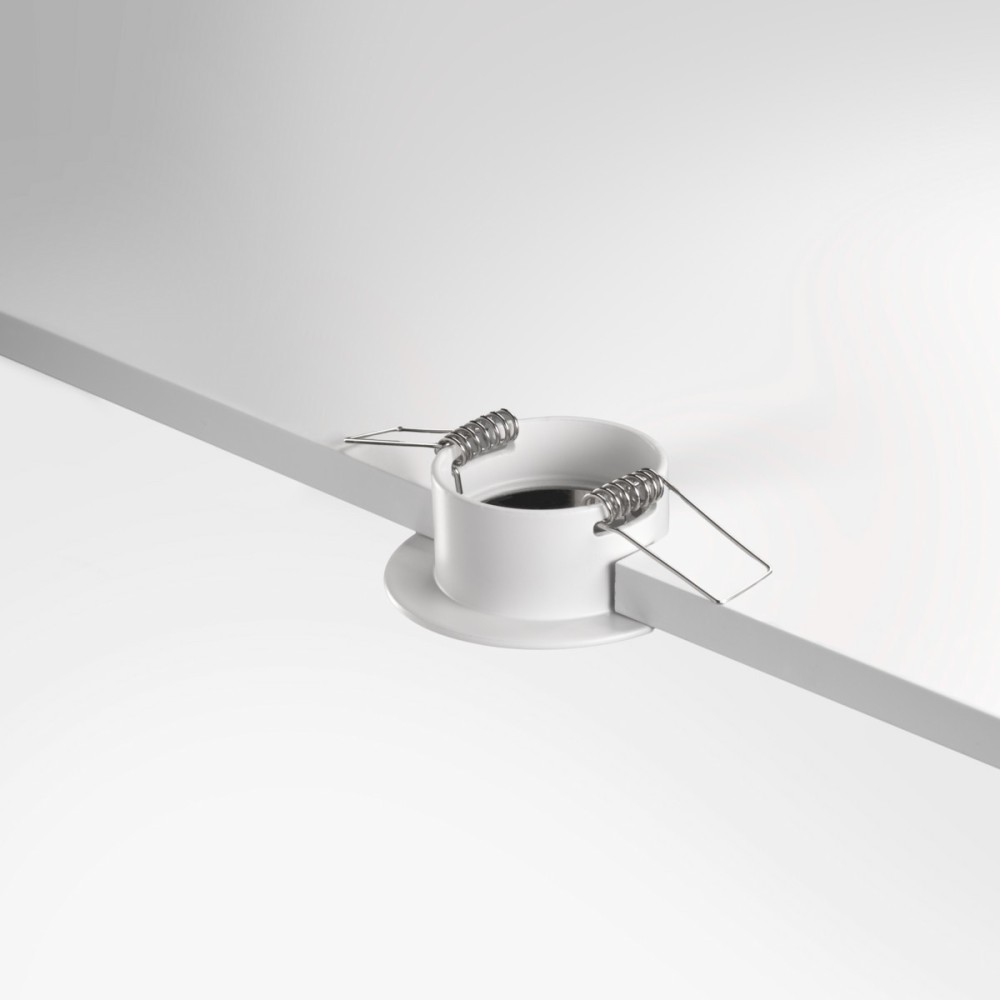 Spot rond plat encastrable IP20 – pour LED GU11 – CRUSH rond – Blanc