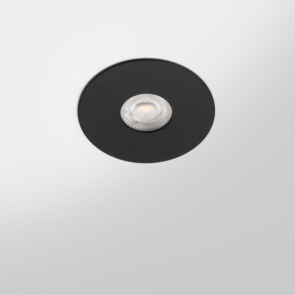 Spot encastrable plat IP20 pour LED GU11 – CRUSH – Noir