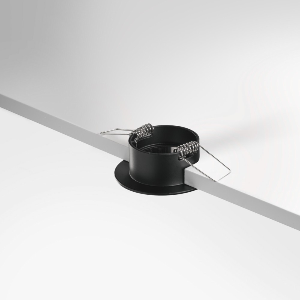 Spot encastrable plat IP20 pour LED GU11 – CRUSH – Noir