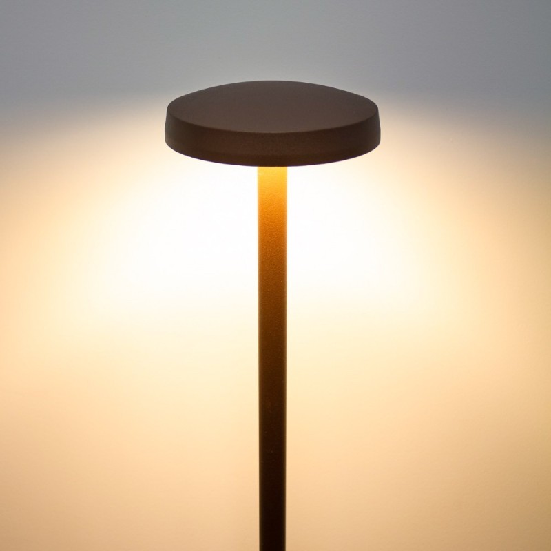 Borne led fine de jardin 100 cm - 1m - 360° - Chocolat cuivre