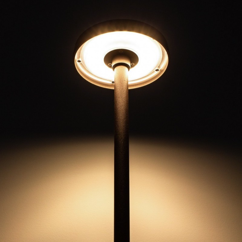 Borne LED extra fine d'extérieur à tête bombée - 7W - 80 cm - rouille - Haalö