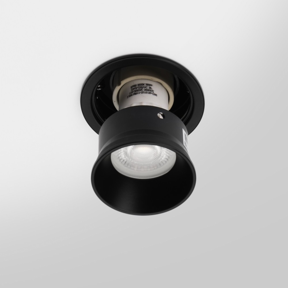 Spot encastrable IP20 pour LED GU11 – PULLE – Noir