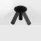 Spot LED encastrable orientable noir PROBE 3W court 12 cm