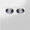 HERVE - Spot LED encastré double carré blanc 14W, couleurs au choix - Miror