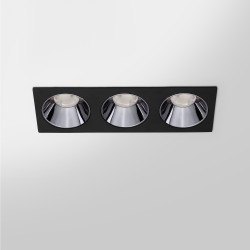 Spot LED encastré carré noir 21W, couleurs au choix - Miror