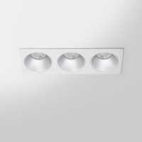 Spot LED encastré triple carré blanc 21W, couleurs au choix - Miror