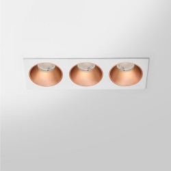 Spot LED encastré triple carré blanc 21W, couleurs au choix - Miror
