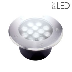 Spot LED encastré de sol - 12W - 230V - Inox - TERRA 12
