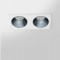 HERVE - Spot LED encastré double carré blanc 14W, couleurs au choix - Miror