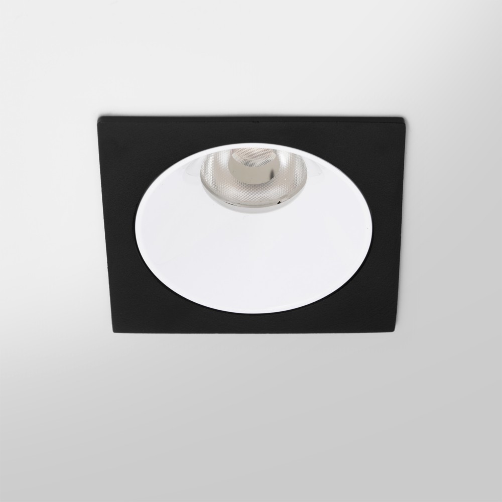 RV - Spot LED encastré carré noir 10W, couleurs au choix - Miror