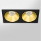 Spot LED encastré double carré noir 20W, couleurs au choix - Miror