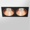 Spot LED encastré double carré noir 20W, couleurs au choix - Miror
